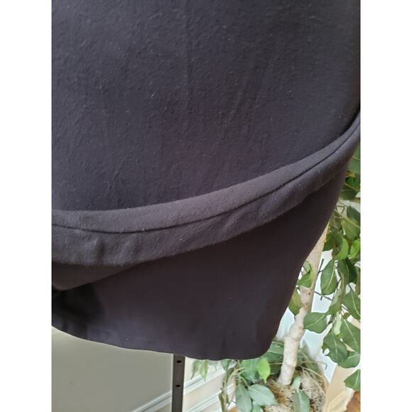 41 Hawthorn Knee Length Dress Womens Small Black Solid Asymmetrical Round Neck - Picture 6 of 11